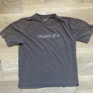 Vintage Y2K Hurley Graphic Grey Cotton T Shirt